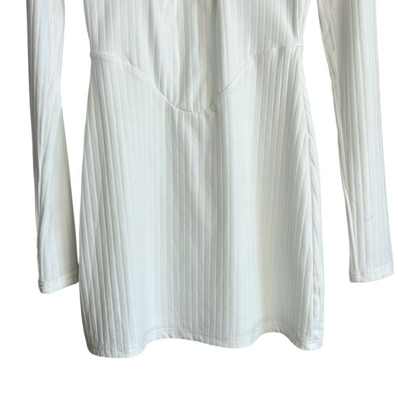 Sabo Dress Womens Medium White Long Sleeve Carmelita Cutout Bodycon Mini - Picture 4 of 8